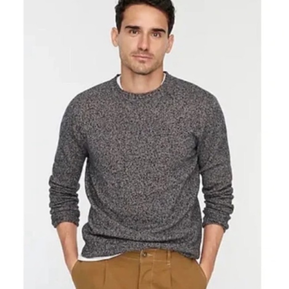 JCrew NWT Rugged merino wool heather crewneck sweater, M